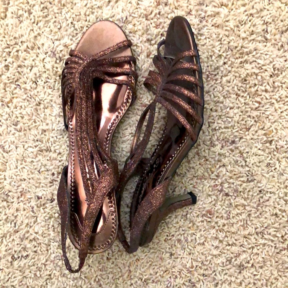 Comfy Copper Glitter Shoes